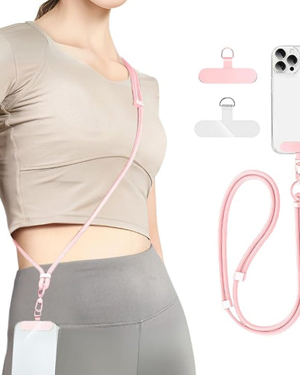 Moyad Crossbody Phone Lanyard, Anti-Theft Cell Phone Strap with 2 Tether Tab for iPhone, Universal Adjustable Neck Holder