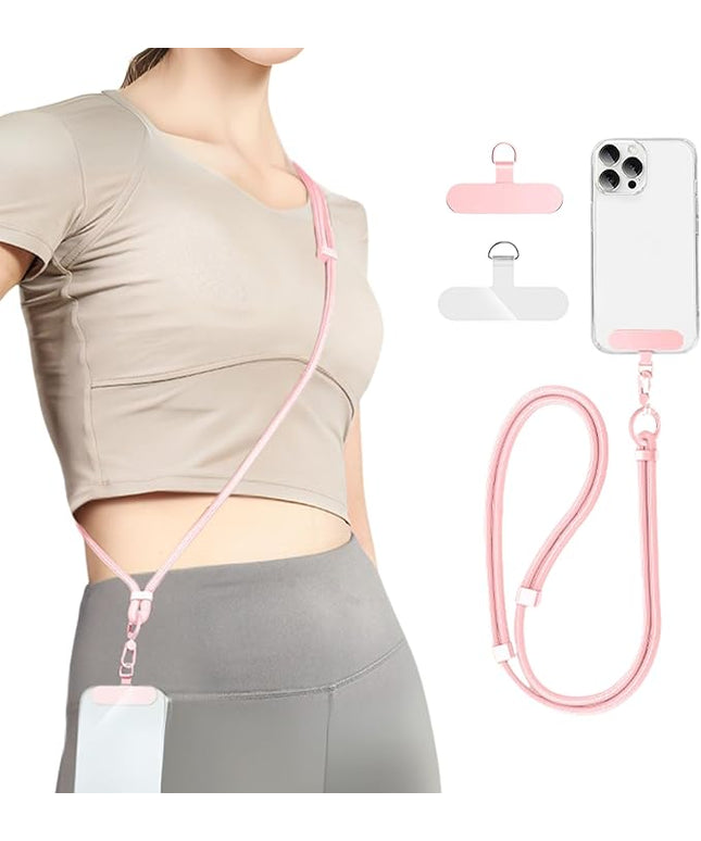 Moyad Crossbody Phone Lanyard, Anti-Theft Cell Phone Strap with 2 Tether Tab for iPhone, Universal Adjustable Neck Holder
