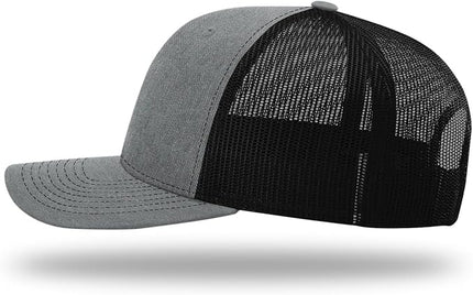 Richardson 112 Trucker Hat - Premium Adjustable Snapback Hat - Structured Six Panel Richardson Blank Caps