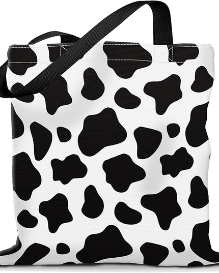Canvas Tote Bag for Women，Cute Heavy-Duty Shoulder Bag with Zipper Pocket -Travel Tote for Grocery, Gym,Shopping