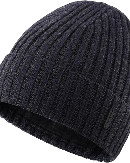 Connectyle Fleece Lined Cuffed Beanie Hat for Men Women Knitted Winter Wool Beanies Skull Cap Warm Watch Hat