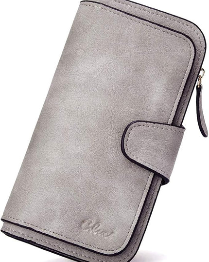 CLUCI Wallet For Women PU Leather RFID Blocking Womens Wallet Bifold Card Holder with ID Window Gifts for Women Birthday | RFID Blocking, Designer, Trifold, Card Holder, ID Window
