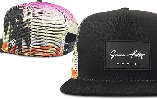 Grace Folly Trucker Hat for Men & Women. Snapback Mesh Caps