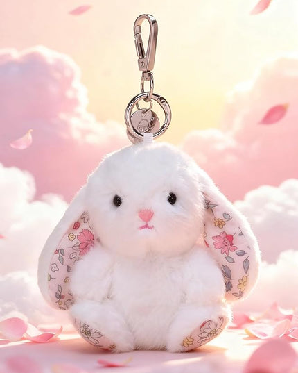 Rabbit Keychain for Backpack, Cute Keychain Bag Charms for Women