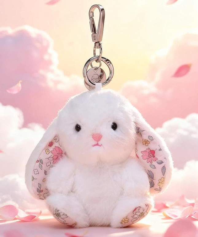 Rabbit Keychain for Backpack, Cute Keychain Bag Charms for Women