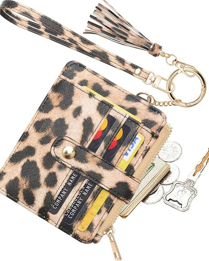 COOLANS Silicone Bracelet Wristlet Wallet Credit Card Holder RFID,ID Window,Key Ring Tassel,Slim Wallet Women Keychain Purse