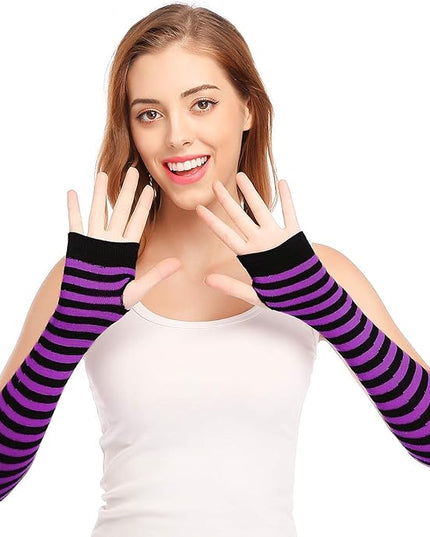 Bienvenu Punk Gothic Rock Long Arm Warmer Fingerless Gloves