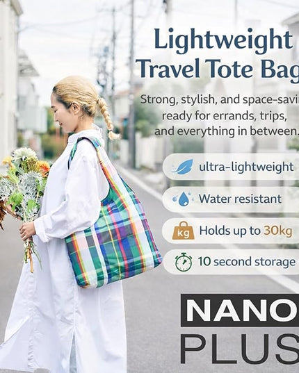 Compact Reusable Grocery Tote Bag – Lightweight, Foldable & Packable Shopping Bag for Travel
