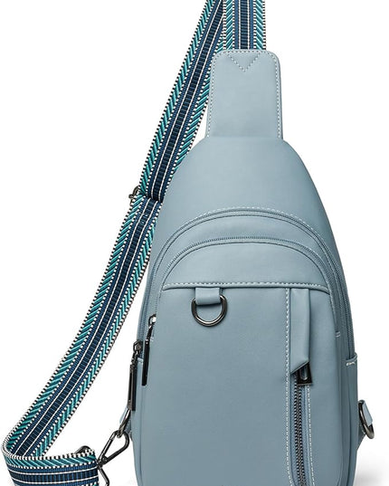 7L Sling Bag for Women Men Leather Small Sling Backpack Daypack Anti Theft Fanny Pack Crossbody Purse Travel