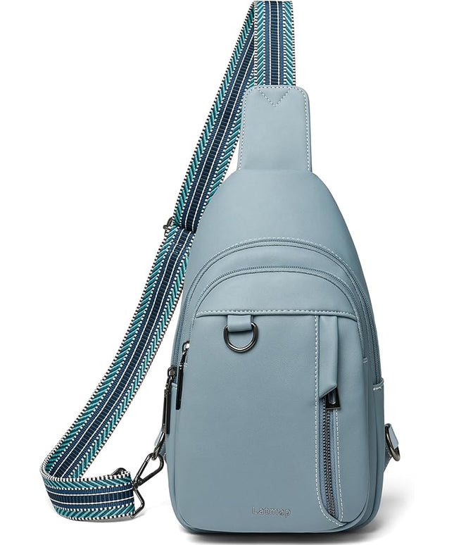 7L Sling Bag for Women Men Leather Small Sling Backpack Daypack Anti Theft Fanny Pack Crossbody Purse Travel