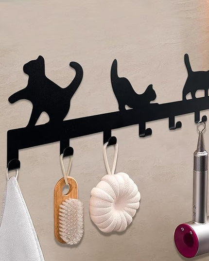 Sanshaoye Key Holder for Wall Decorative, Metal Key Holder, Key Organizer for Wall Mount, Hanging Key Rack with 7 Hooks, Key Hooks for Hallway Entryway Office Kitchen Farmhouse