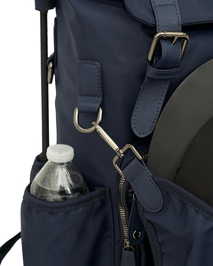 Grand Prix Deluxe Equestrian Backpack, Water-Repellent Riding Gear Bag with Boot Compartment and Multiple Pockets, Navy