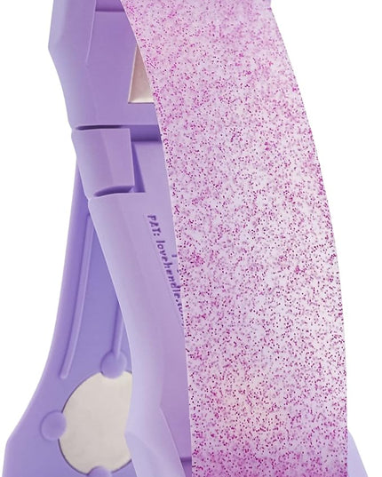 LOVEHANDLE PRO Premium Phone Grip - Silicone Phone Strap - Magnetic Phone Mount and Kickstand for Smartphone and Tablet - Amethyst Glitter Silicone