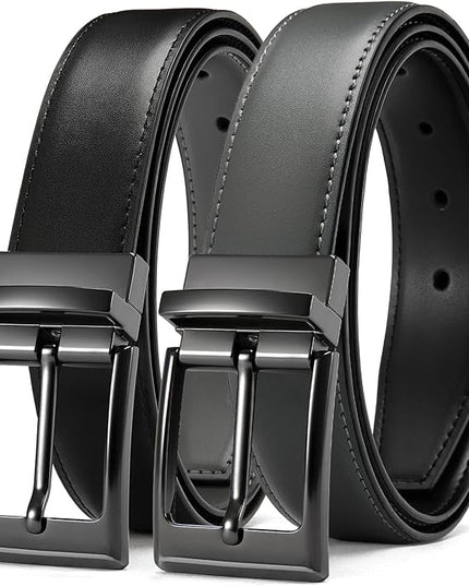 CHAOREN Reversible Belt Men 1 Piece - 1.25" Leather Dress Belt - Trim to Fit for Elegant Style