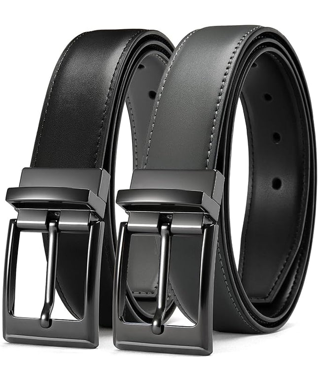 CHAOREN Reversible Belt Men 1 Piece - 1.25" Leather Dress Belt - Trim to Fit for Elegant Style