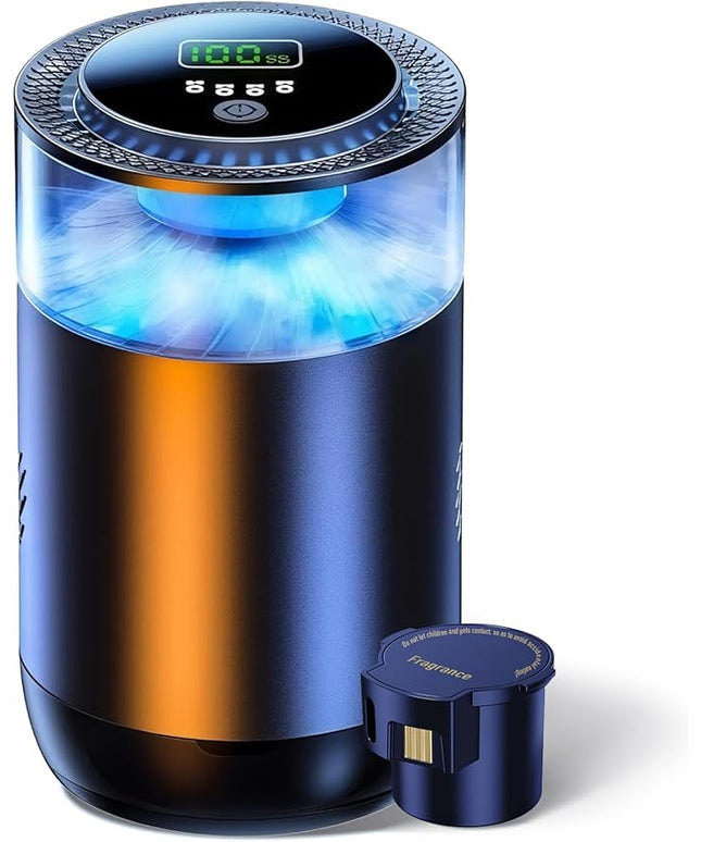 KOSHA Automobile Aroma Diffuser with Colorful Running Lights, 3 Mode Settings, 900mAh, Essential Oil Display, Non-Slip, Lasts 2000 Refills, Air Freshener for Car & Home (Cloud Top Tea Aroma)