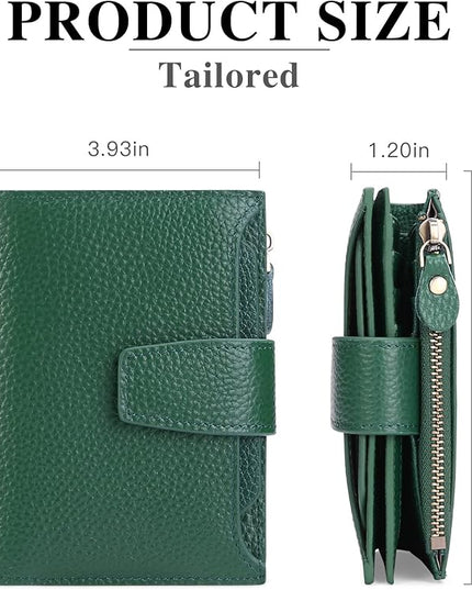 FALAN MULE Small Wallet for Women Leather Bifold Compact RFID Blocking Small Womens Wallet Purse