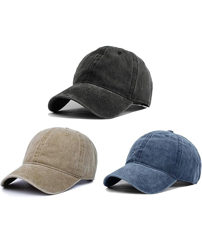 HH HOFNEN Men Women Washed Distressed Twill Cotton Baseball Cap Vintage Adjustable Dad Hat