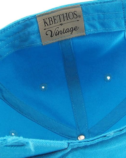 KBETHOS Vintage Washed Distressed Cotton Dad Hat Baseball Cap Adjustable Polo Trucker Unisex Style Headwear