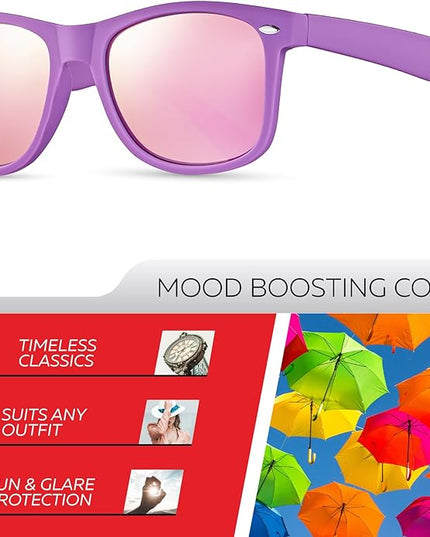 Retro Rewind Polarized Sunglasses for Men and Women - UV Protection Classic Sun Glasses