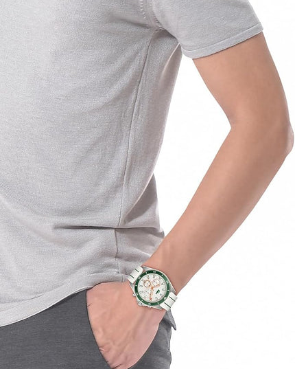 Lacoste Mainsail Men's Chronograph Watch - Stainless Steel - Water Resistant up to 5ATM/50 Meters - Contemporary, Sporty - Premium Fashion Timepiece - Gift for Him - 43mm