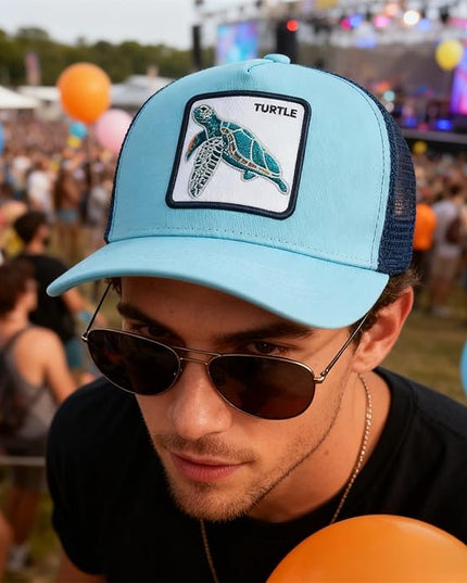 Classic Unisex Various Animal Series Embroidery Farm Adjustable Mesh Snapback Trucker Hat