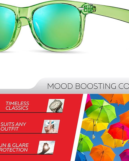 Retro Rewind Polarized Sunglasses for Men and Women - UV Protection Classic Sun Glasses
