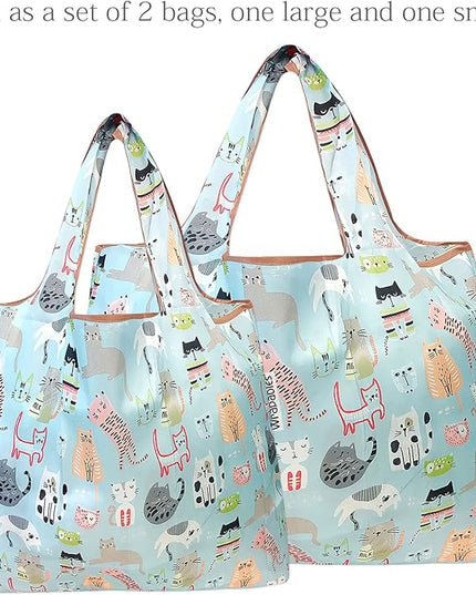 allydrew Large Foldable Tote Nylon Reusable Grocery Bags