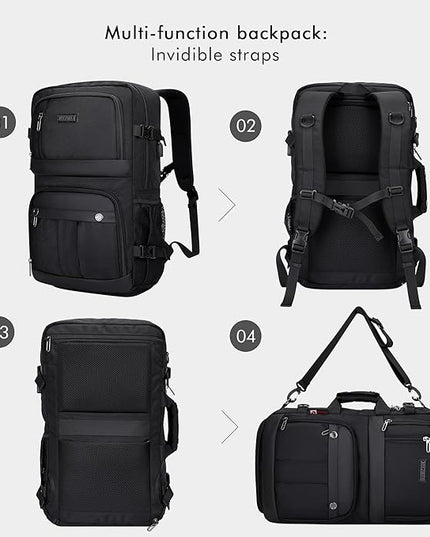 WITZMAN Carry on Travel Backpack for Men Women Laptop Backpack with USB Charging Port Airline Approved(B683 Classic Black)