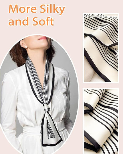 Dailyacc Hair Scarf for Women Fashion Silky Satin Headscarf Wrap Breathable Lightweight Neck Scarves For Handbag