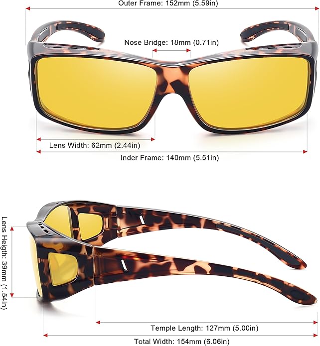 MEETSUN Fit Over Glasses Sunglasses for Men Women,Wrap Around Sunglasses Polarized UV400 Protection