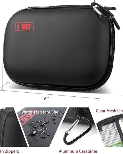 I GO 85 Pieces Hard Shell Mini Compact First Aid Kit, Small Personal Emergency Survival Kit for Travel Hiking Camping Backpacking Hunting Marine Car