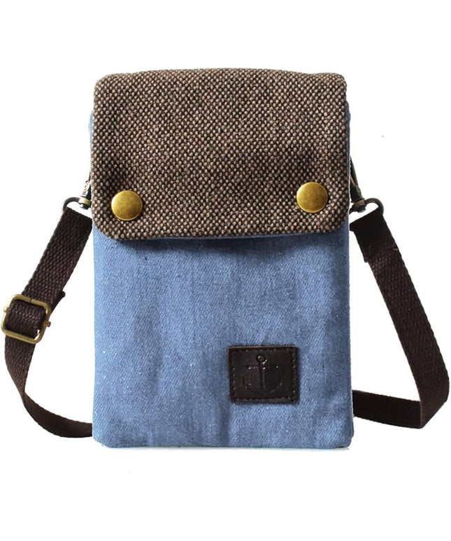 Women's Small Crossbody Bags Canvas Cellphone Purse Coin Pouch Wallet Mini Shoulder Handbags Wristlet Clutch