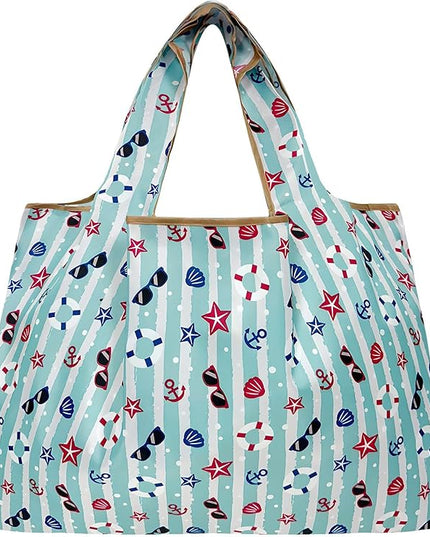 allydrew Large Foldable Tote Nylon Reusable Grocery Bags