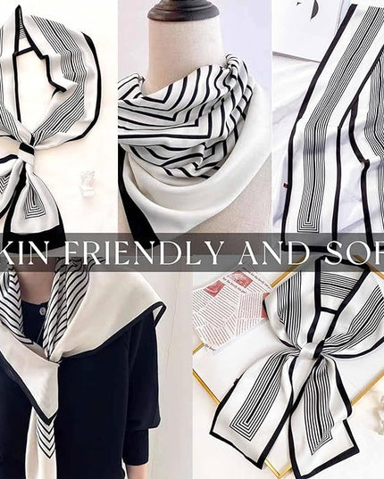 Dailyacc Hair Scarf for Women Fashion Silky Satin Headscarf Wrap Breathable Lightweight Neck Scarves For Handbag