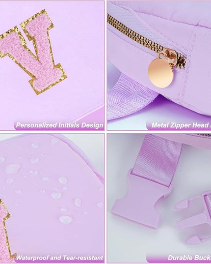 Uygafly Birthday Gifts for 4 5 6 7 8 9 10 11 12 13 Year Old Girls,Graduation Gifts for Teens Kids Daughter Sister Her,Fanny Pack Crossbody Bag Belt Bag Cute Trendy Stuff | Lavender,V