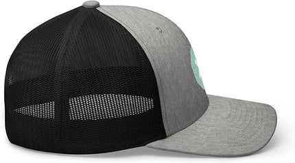 KASPA Crypto Logo Trucker Cap, Heather/ Black, Talla Única