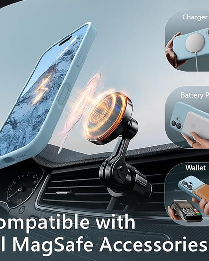 FireNova Magnetic for iPhone 17 Case, Compatible with MagSafe, [Integrated Silicone Camera Control Button] [Camera Protection] Anti-Scratch Microfiber Lining Phone Case, 6.3", Sky Blue