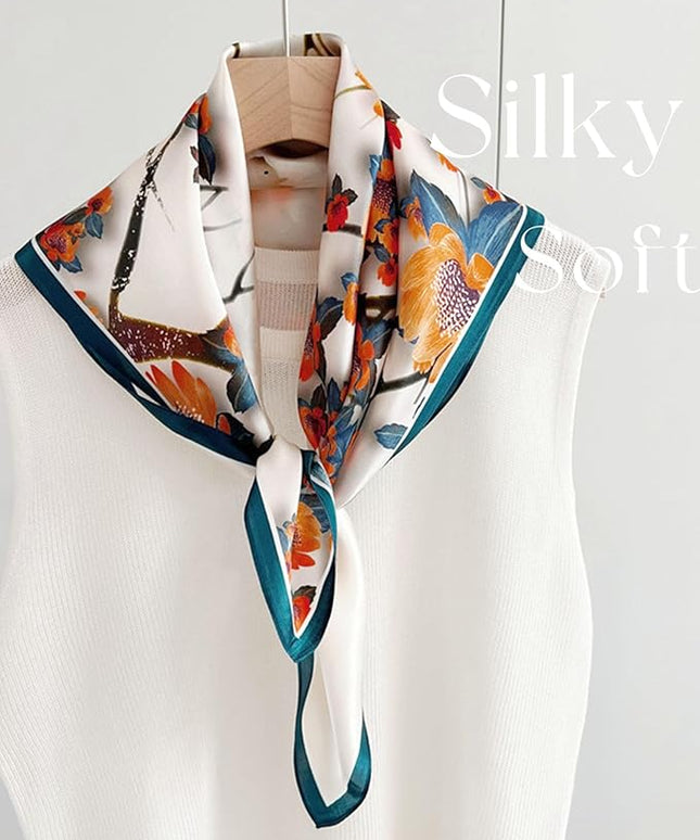 Dailyacc Hair Bandanas Scarf For Women Lightweight Fashion Neck Silk Satin Head Scarves For Sleeping Handbags Scarf