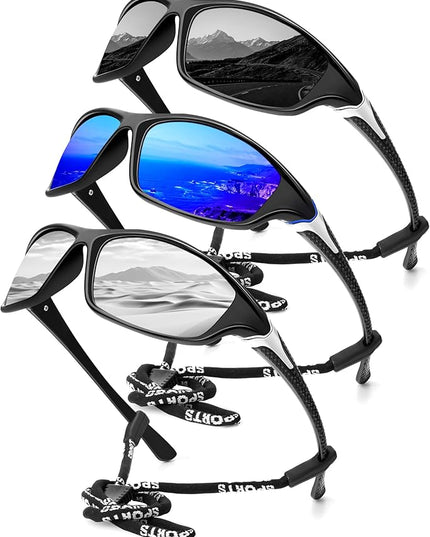 KALIYADI 4 Pack Polarized Sunglasses-Men Sports Sun-glasses: Mens Sunglasses UV Protection for Fishing Driving Cycling