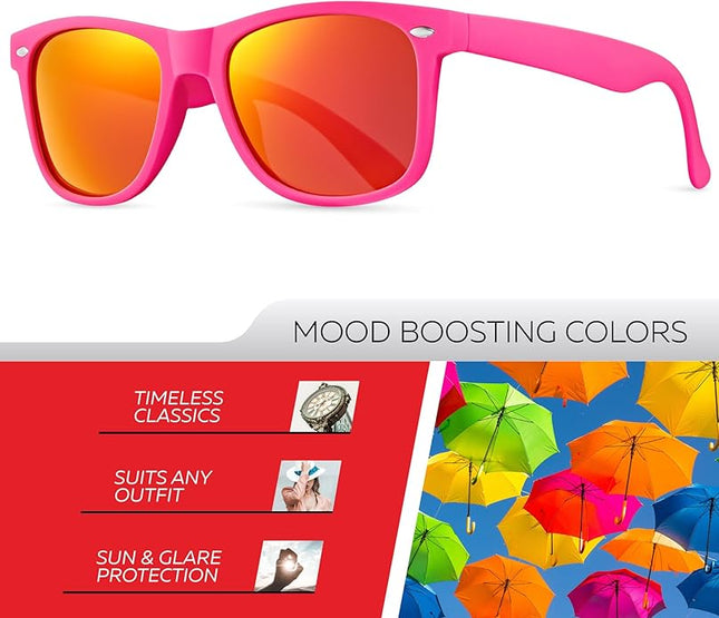 Retro Rewind Polarized Sunglasses for Men and Women - UV Protection Classic Sun Glasses