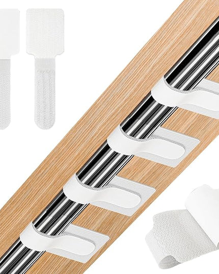 36PCS Cable Organizer Hook and Loop Cable Ties, Self Adhesive Hook and Loop Cable Straps Sticky-back Cable Management Cord Organizer Cable Clip for Household & Office Essentials (White*36)