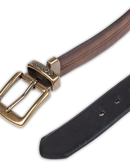 Columbia Men's 2-in-1 Reversible Casual Leather Belt for Versatile Everyday Style