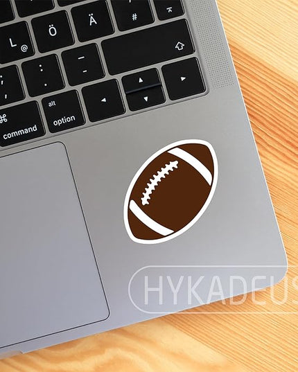 (3Pcs) Football Stickers Waterproof Vinyl Football Ball Decals for Water Bottle, Tumbler, Laptop, Phone Case, Poster Board, Scrapbooking, Team Players, Coach, 3" x 2.5"