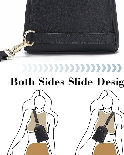 INICAT RFID Blocking Sling Bag Anti Theft Crossbody Bags Women Valentine's Day Gifts Travel Purses Vegan Leather