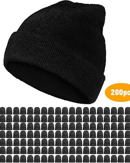 Toulite Bulk Winter Beanies for Homeless Donation Unisex Warm Knitted Beanie Hats Skull Cap