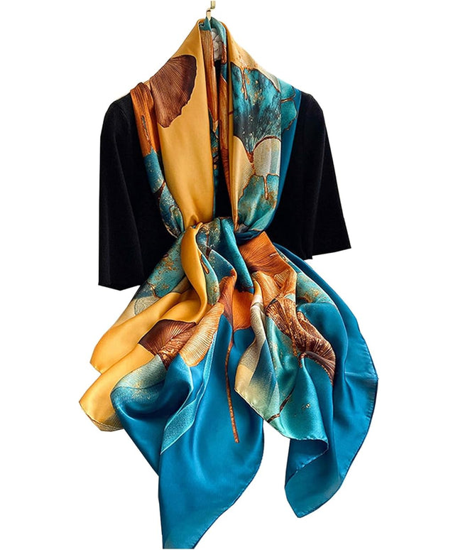 Fashion Scarves Scarf 100% Silk Feeling Scarf Silk Like Scarves Long Lightweight Sunscreen Shawls for Women