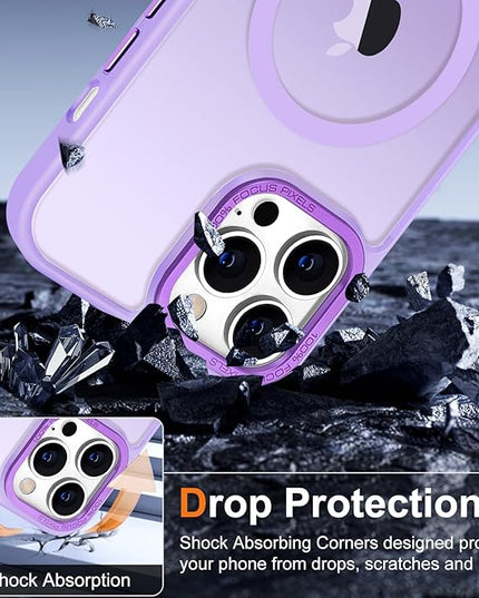 Hython Case for iPhone 14 Pro Max Case Magnetic Translucent Matte Phone Cases 6.7" [Compatible with MagSafe] Thin Slim Fit Shockproof Bumper Hard Protective Cover for Women Men Girls, Light Purple