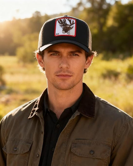 Classic Unisex Various Animal Series Embroidery Farm Adjustable Mesh Snapback Trucker Hat