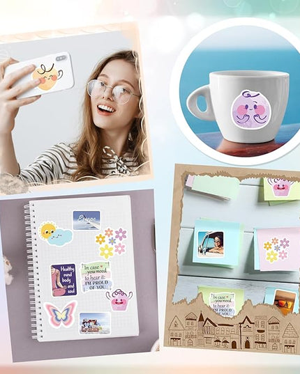 Vision Board Stickers for Women - 50Pcs Self Care Planner Stickers, Positive Affirmations Stickers for Journal, Healing Journey Vision Board Supplies Kit, Relaxation Themed